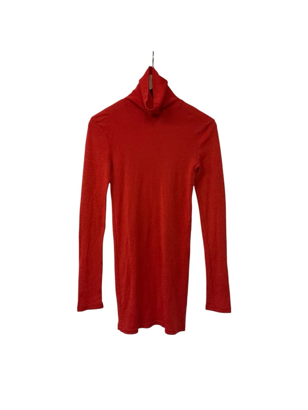 NWT Michael Stars Y2K Red Shine Extra Long Turtleneck Long Sleeve Top OSFM